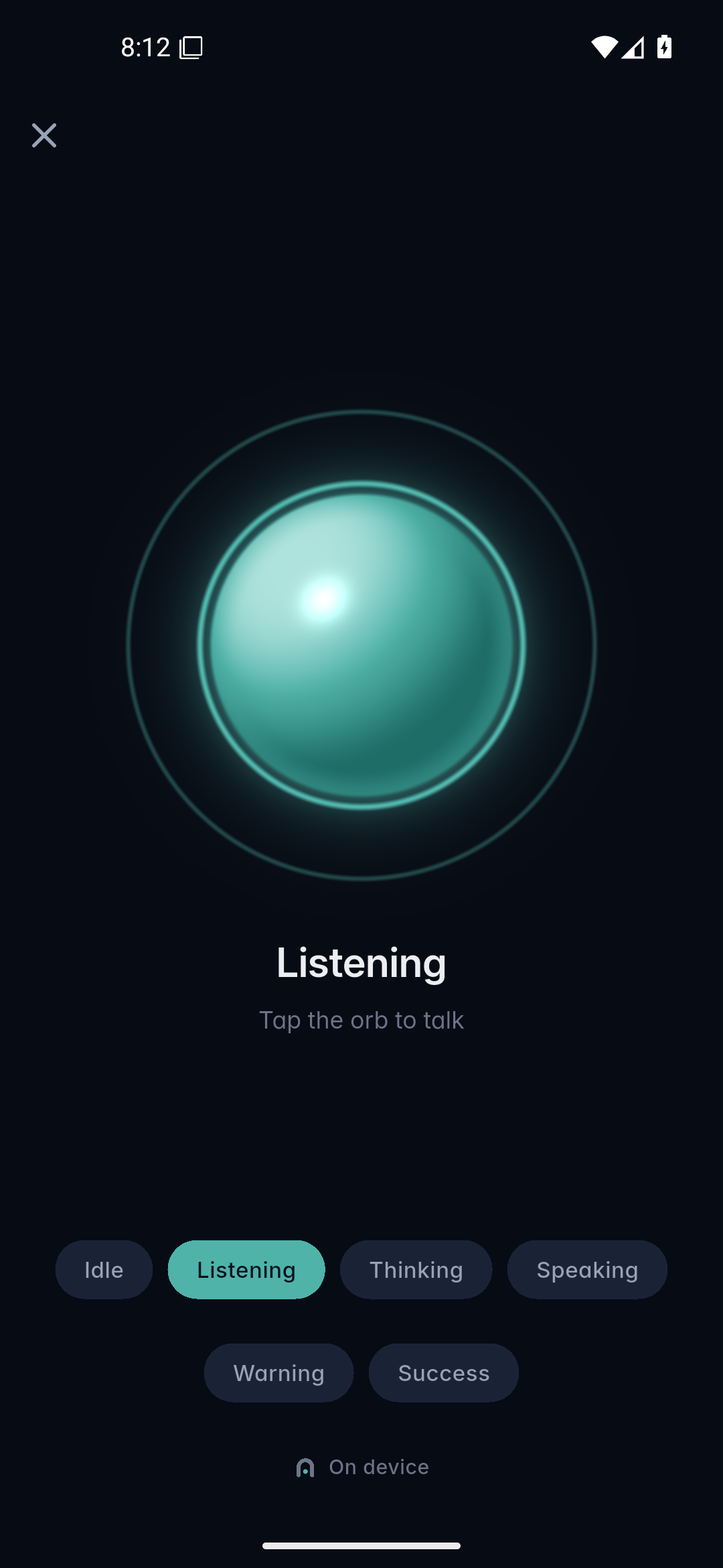 Nuvani voice — listening